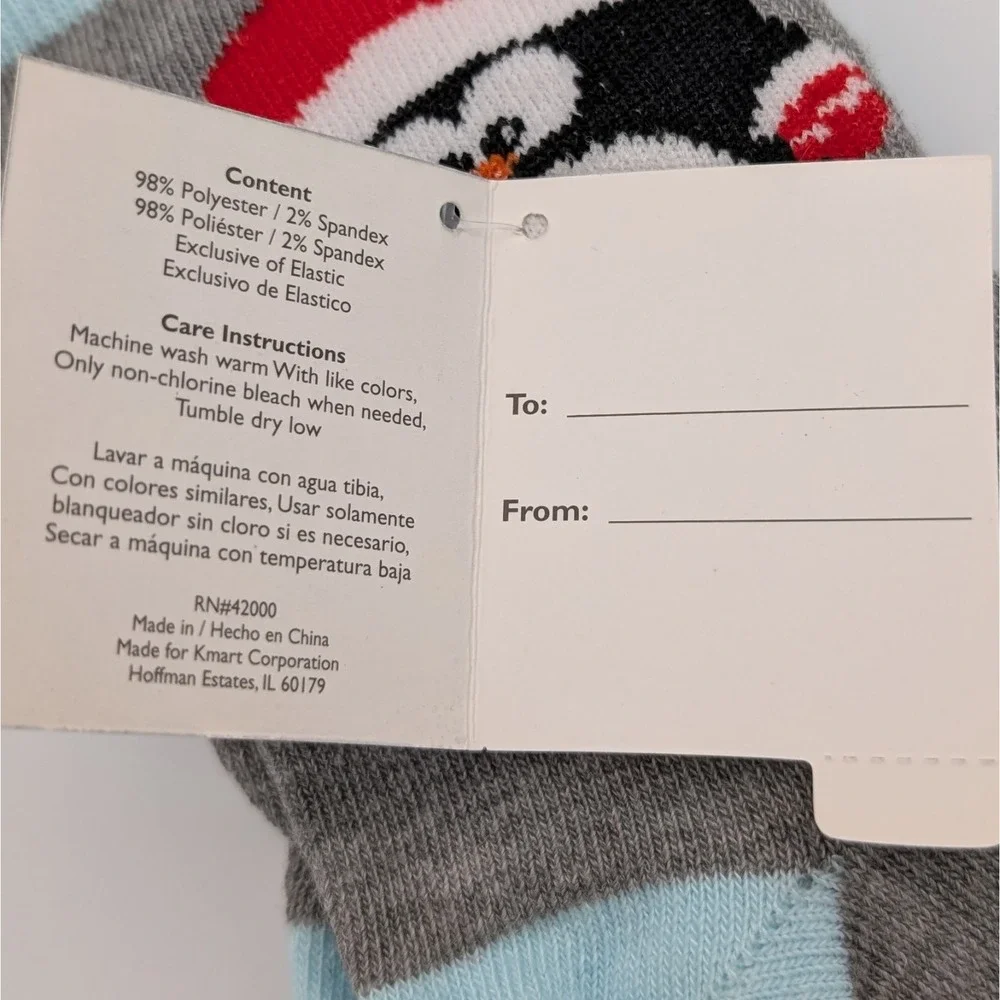 NWT Lot of 5 Ladies Holiday/Christmas Crew Socks Penguins Trees Snowflakes